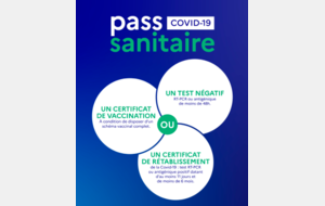 Pass sanitaire : Le Pass Sanitaire est exigé dès à présent pour toute personne âgée de plus de 12 ans.